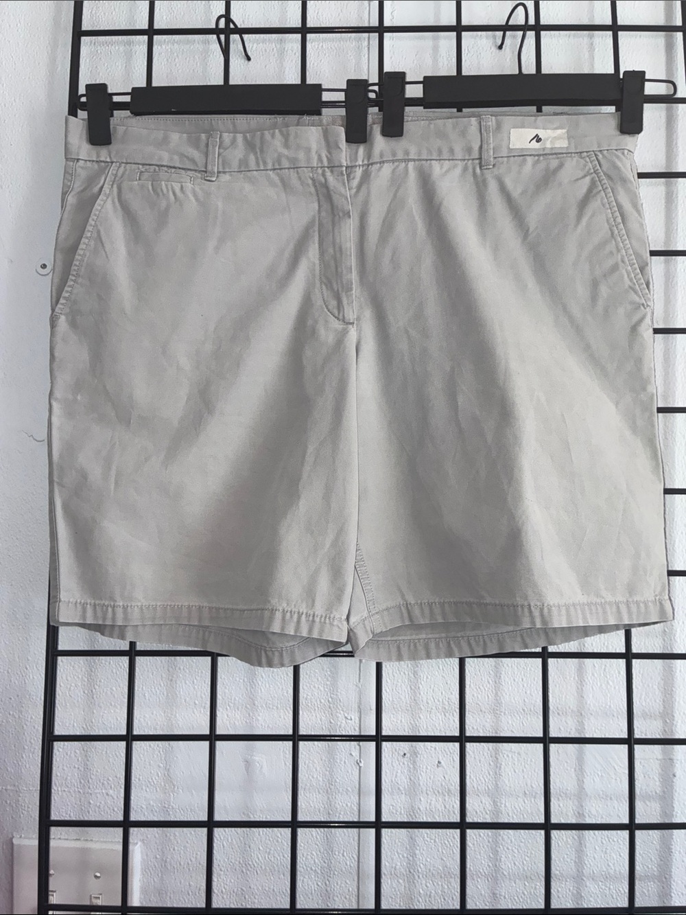 GAP Women's Light Gray Casual Cotton Bermuda Shorts